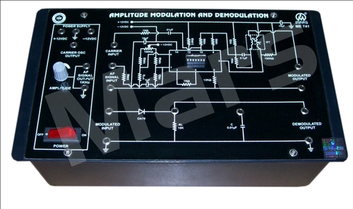 Amplitude Modulation & Demodulation Equipment Materials: Glass Epoxy Front Panel With Pvc Box