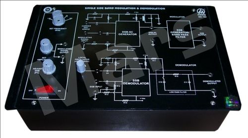 Single Side Band Modulation & Demodulation Equipment Materials: Glass Epoxy Front Panel With Pvc Box