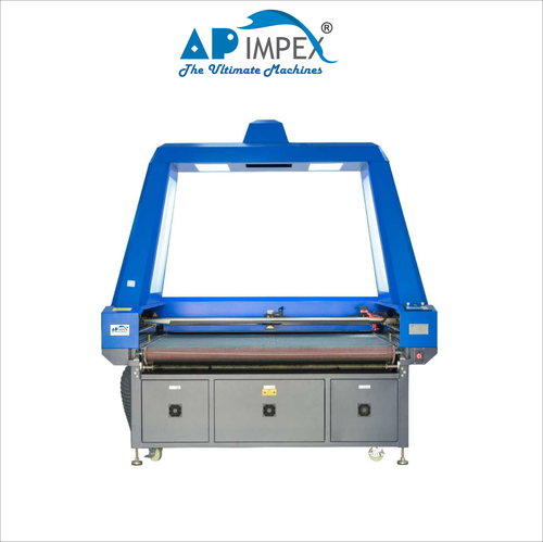 Wide format laser cutting machine for flags, banners, soft signage