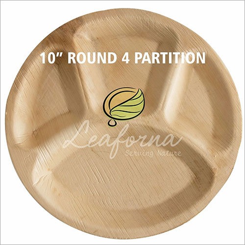 4 Partition Round Areca Leaf Plate 4 Partition Round Areca Leaf Plate