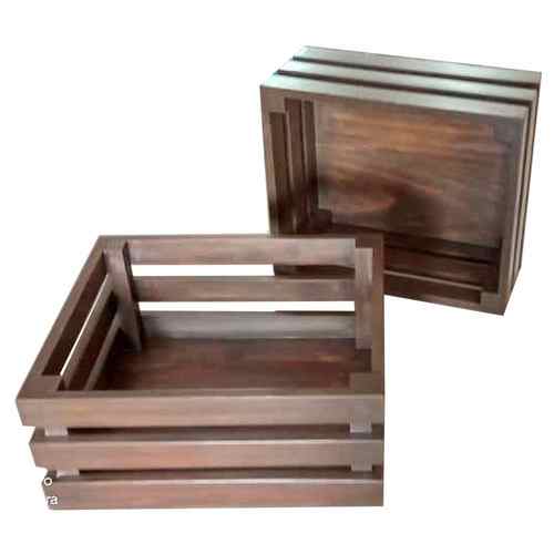 Wooden Gift cum Storage Organiser- Walnut Brown