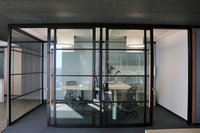 SPS Sliding Modular Aluminum Glass Door Office Partition