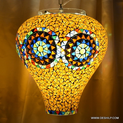 Yellow And Multicolor Handcrafted Home Decor Wall Hanging - Finish: Handmade
