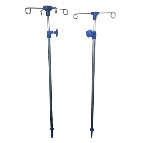 SS IV Rod - Stainless Steel, Adjustable Height | Durable Design for Hospital Use, Portable Infusion Stand for Easy Mobility