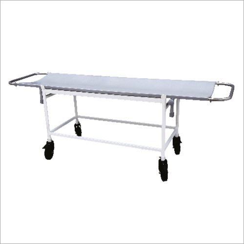 Standard Patient Stretcher Trolley - Stainless Steel, 2130 l x 558 w x 812 h mm | Corrosion-Resistant, Adjustable Height, Reliable Wheel Mobility