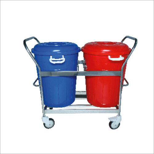Stainsteel Double Ss Bin Trolley