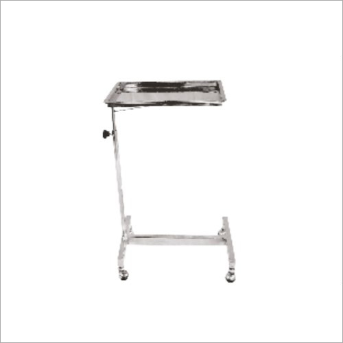 Adjustable Height Ss Mayos Trolley Single Stand