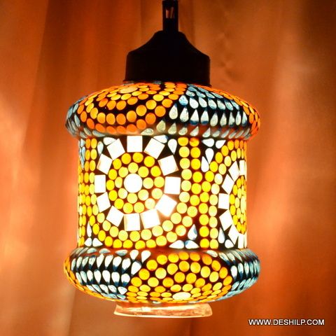 Dholak Shape Glass Wall Hanging