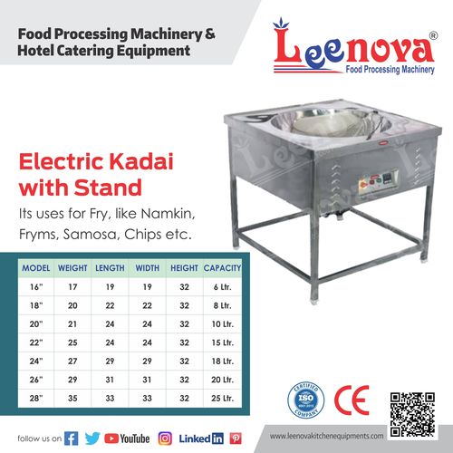 Leenova Electric Kadai With Stand