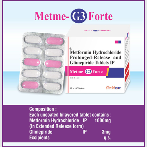 Metformin Hydrochlorid 1000mg + Glimepiride 3mg