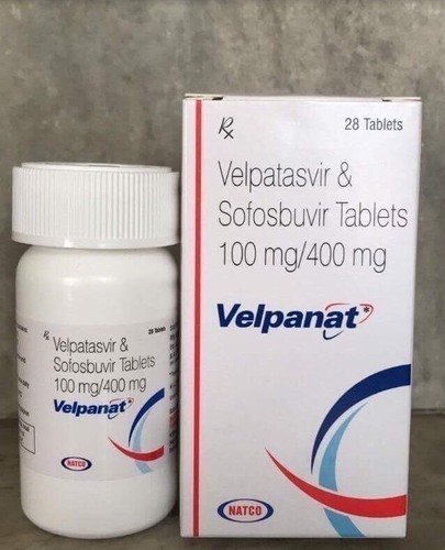 Velpanat - 400mg Sofosbuvir + 100mg Velpatasvir | Anti-Viral Tablets for Chronic Hepatitis C with Dosage as Per Doctor's Recommendation Suitable for All Store in Cool and Dry Place