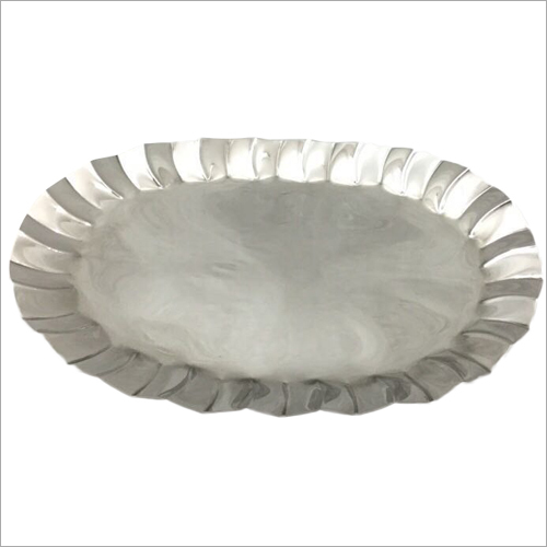 Aluminum Aluminium Designer Round Tray