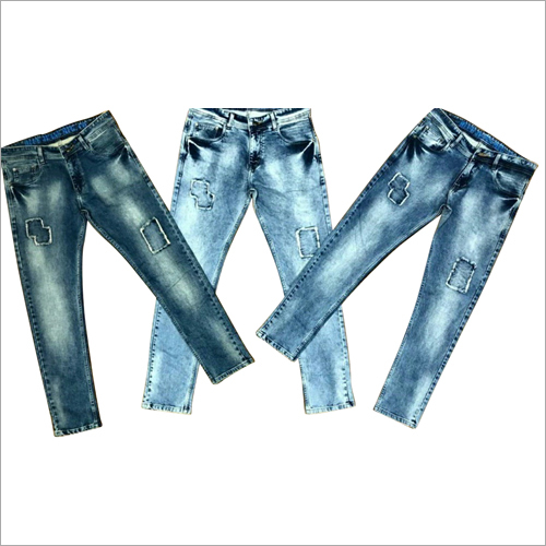 Blue Mens Overdyed Jeans