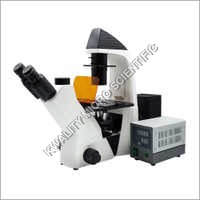 Klm-12i Inverted Fluorescence Microscope - Long Working Distance 72mm, White Color | Durable Eyepieces, Adjustable Diopter, User-friendly Operation