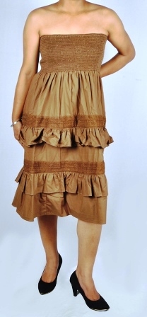 All Hdd-715-14 Off Shoulder Lace Dress With Frills