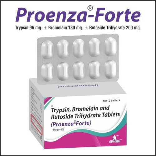 Trypsin 96 mg.+Bromelain 180 mg.+Rutoside Trihydrate 200 mg.