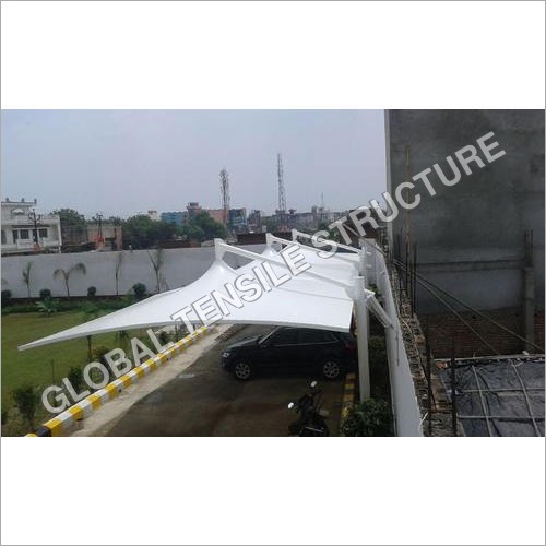 White Car Parking Water Proof Tensile Structure Shade