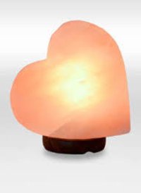 Heart Shape Rock Salt Lamp - Himalayan Natural Crystal, 7 Inches, Pink | Hand-carved, Emits Negative Ions, Alluring Glow