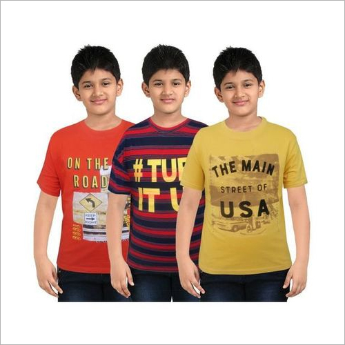 Summer Children & Kids Roundneck T-Shirts (3 Pcs. Pouch Packings)