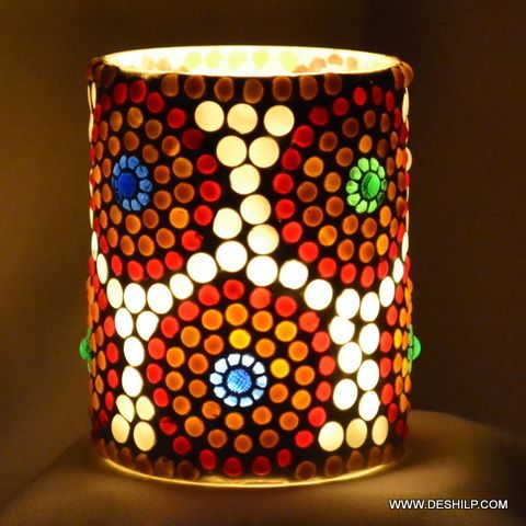 Mosaic Handmade Glass Candle Holder