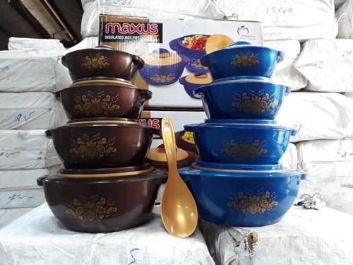 Hot Pot - Stainless Steel, Plastic, Brown and Blue | Ideal for Home Use, Versatile Cooking Vessel, Convenient Hot Pot Design