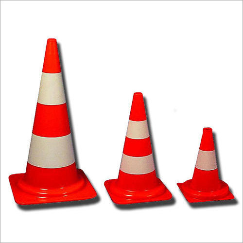 Traffic Safety Cone - PVC Material, Height 750mm, Base Size 150mm, Color Orange | Cost Effective, Durable, High Visibility, Lightweight, Easy Setup