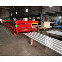 Roofing Sheet Roll Forming Machine - Automatic Blue-yellow Finish, Plc Control System , 1-2 Capacity, 1 Rolling Speed