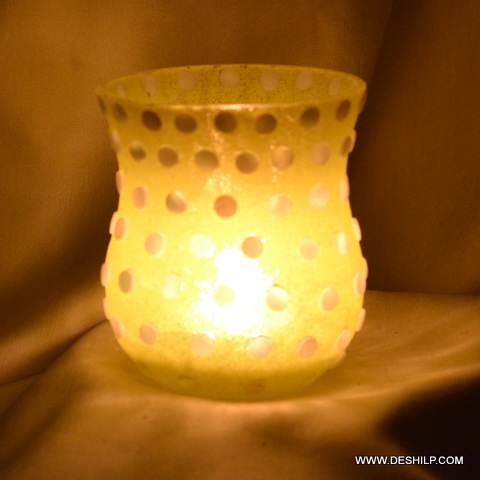 Glass Small T Light Candle Holder for festivals
