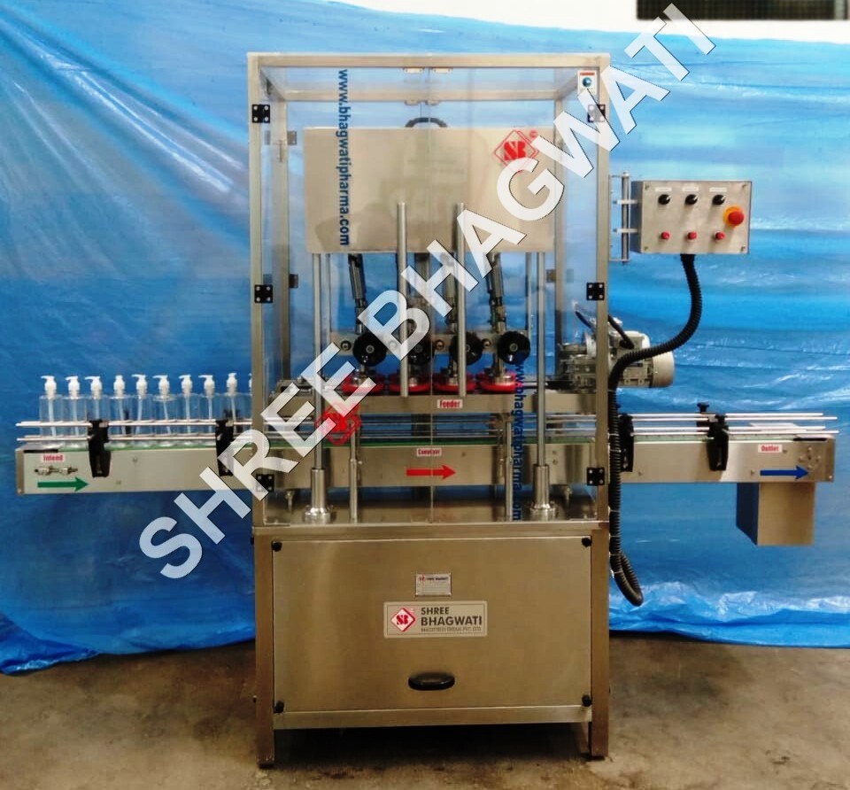 Multi Head Linear Capping Machine - Pump Type cap