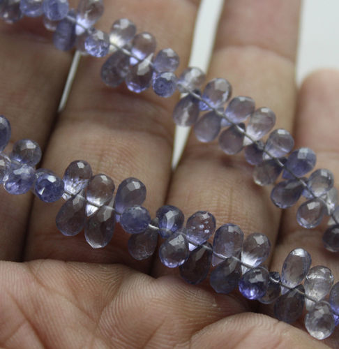 Iolite Faceted Drop Beads