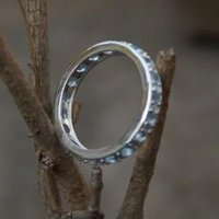 Natural Blue Topaz Ring - Sterling Silver 92.5%, Size 7.90, Elegant Blue & Silver Stone, Handcrafted For Engagement Or Gifts