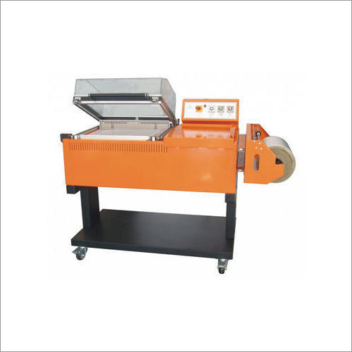 Shrink Chamber Machine - M.S., 1945x795x1080mm, Blue | Semi-Automatic, 500-800 Pcs/Hour, 4KW Power, Human Machine Interface, 1-Year Warranty