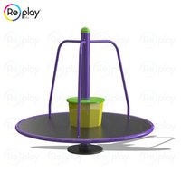 Outdoor Stand Merry Go Round Climber Equipment - Metal, Dia 4 Ft, 3 Seater, Easy To Maintain, Suitable For Outdoor Use