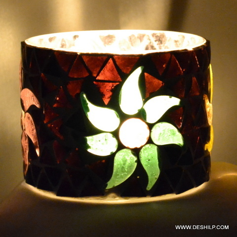 Round Glass Multi Glass Candle Holder