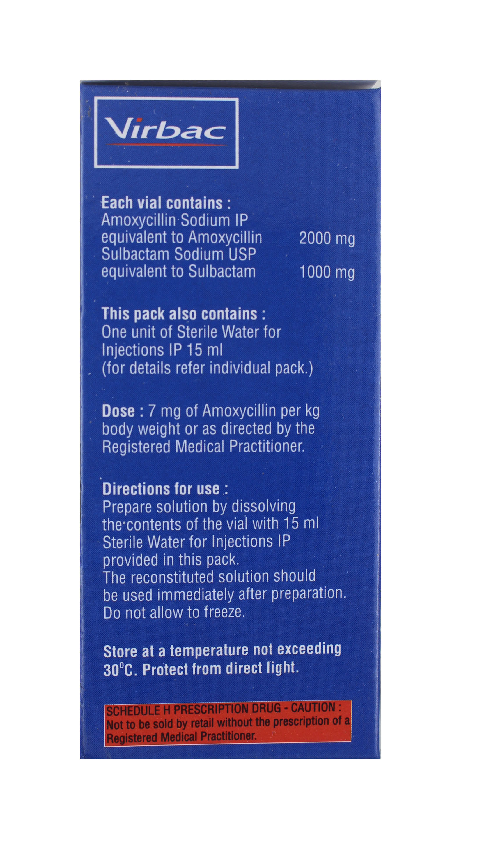 Amoxirum Forte Inj. 3Gm-amoxycilin Sodium 2000Mg Plus Sulbac