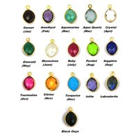 Aqua Quartz Marquise March Birthstone Pendant Charms