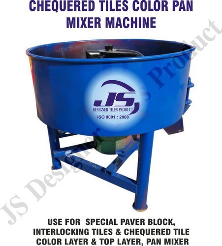 Chequered Tile Color Pan Mixer Machine