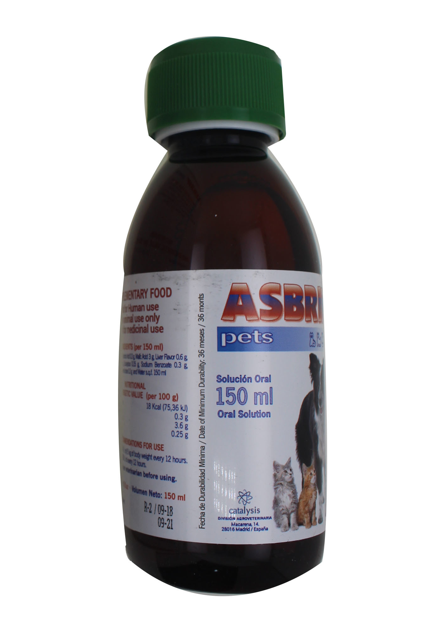 ASBRIP 150ML FOOD FOR PETS-FUMARIC ACID 1.5G+ASCORBIC ACI