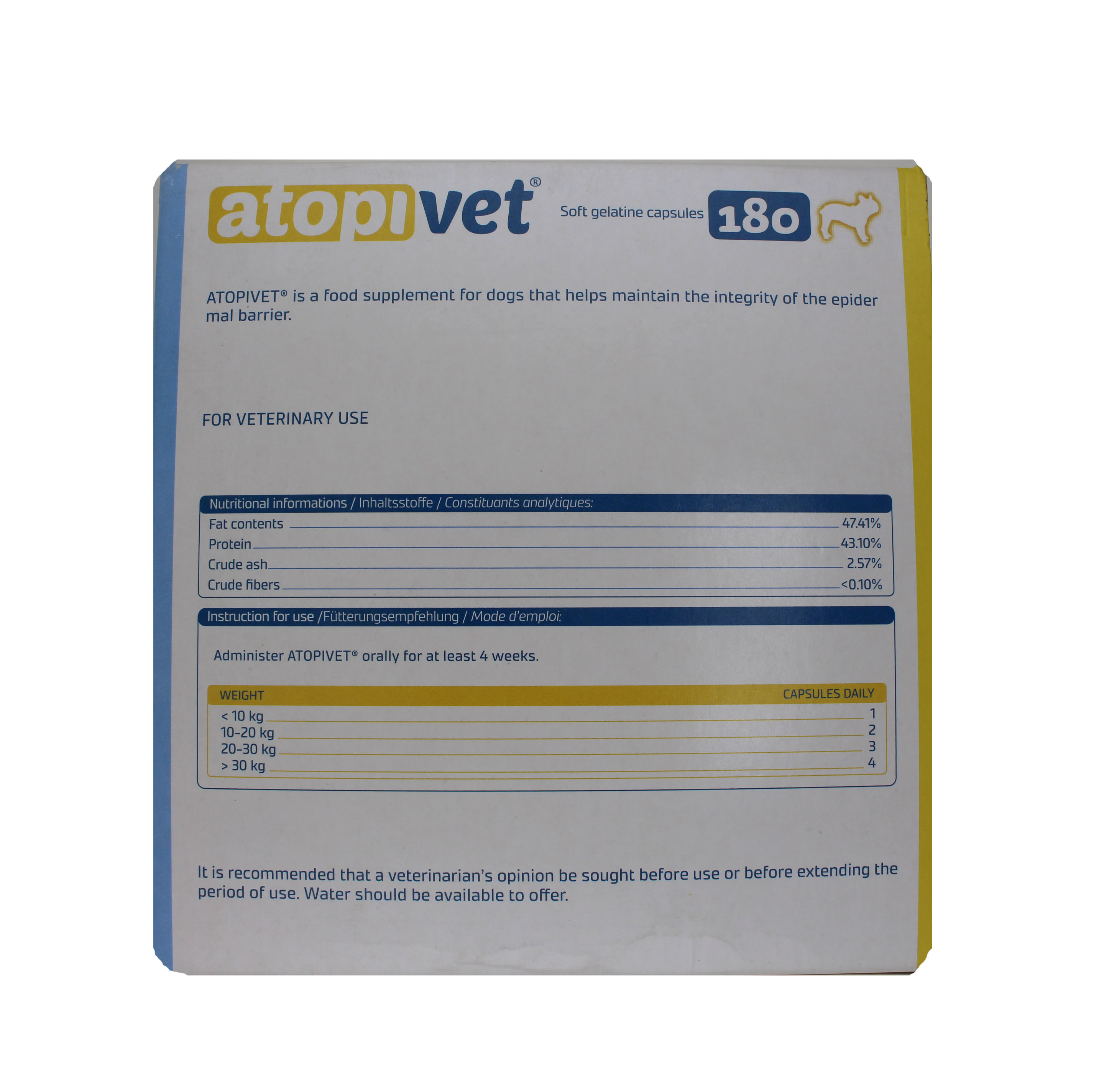 Atopivet 180 FOR DOGS-AQUA+CRAMBE ABYSSINICA SEED OI