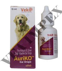 Auriko Ear Drops-ENROFLOXACIN 5MG+SULPHADIAZINE