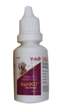 Auriko Ear Drops-ENROFLOXACIN 5MG+SULPHADIAZINE
