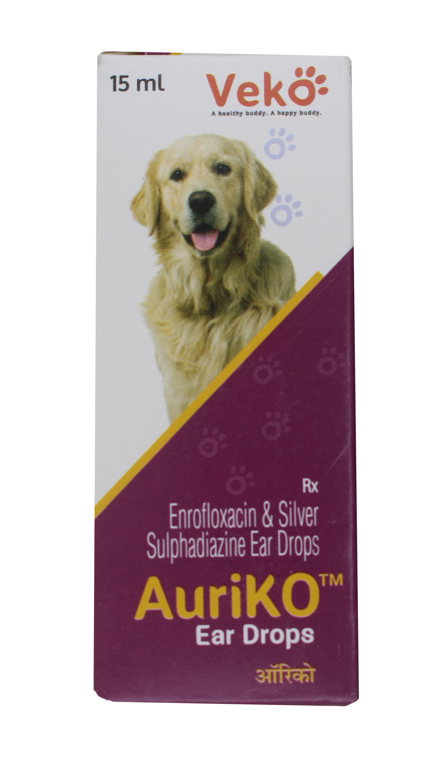 Auriko Ear Drops-ENROFLOXACIN 5MG Plus SULPHADIAZINE