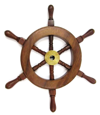 Sheesham Wood Mini Ship Wheel 9.25 Inch