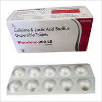 Cefixime And Lactic Acid Baxillus Dispersible Tablets