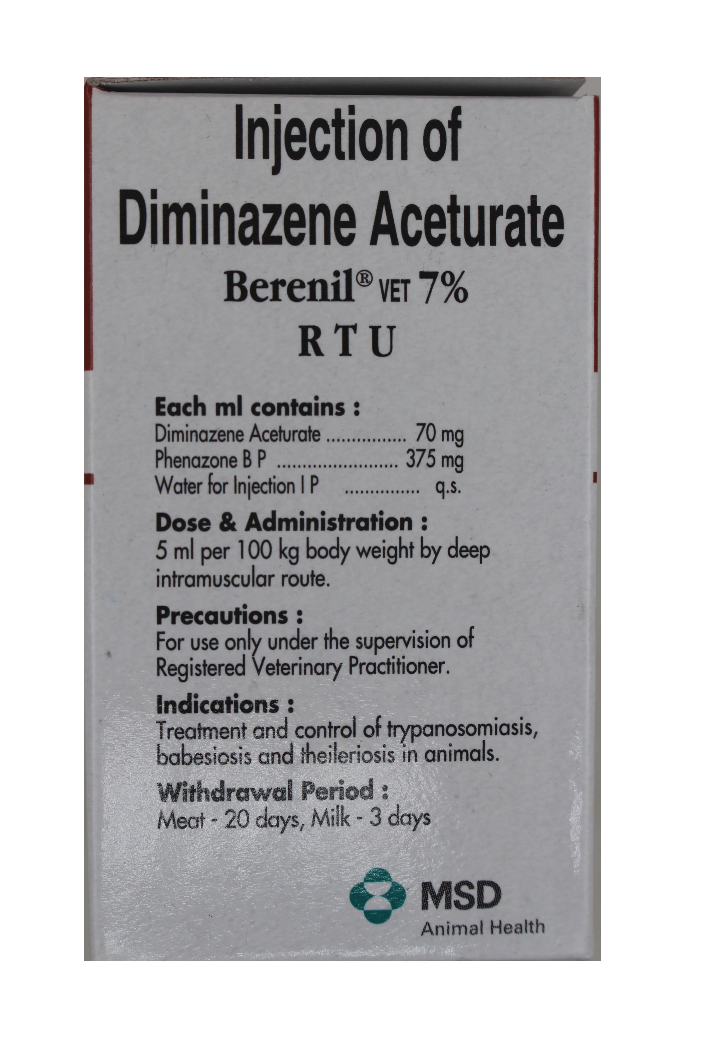 Injection 30ml-diaminazine Aceturate