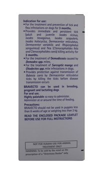250mg Bravecto Chewable Tablets-FLURALANER 250MGc
