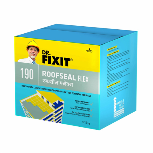 Dr. Fixit Roofseal Flex - Density 1.60 gm/cc, pH Level 7-11, 12 Month Shelf Life | High Quality Cement and Liquid Polymer Composition