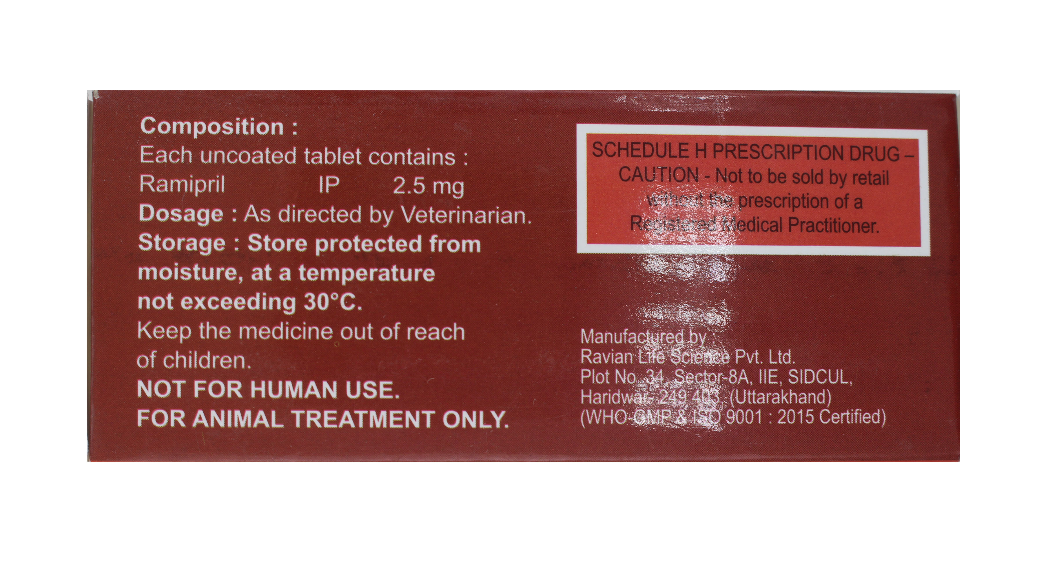 Cardiopet Tablets-RAMIPRIL2.5MG