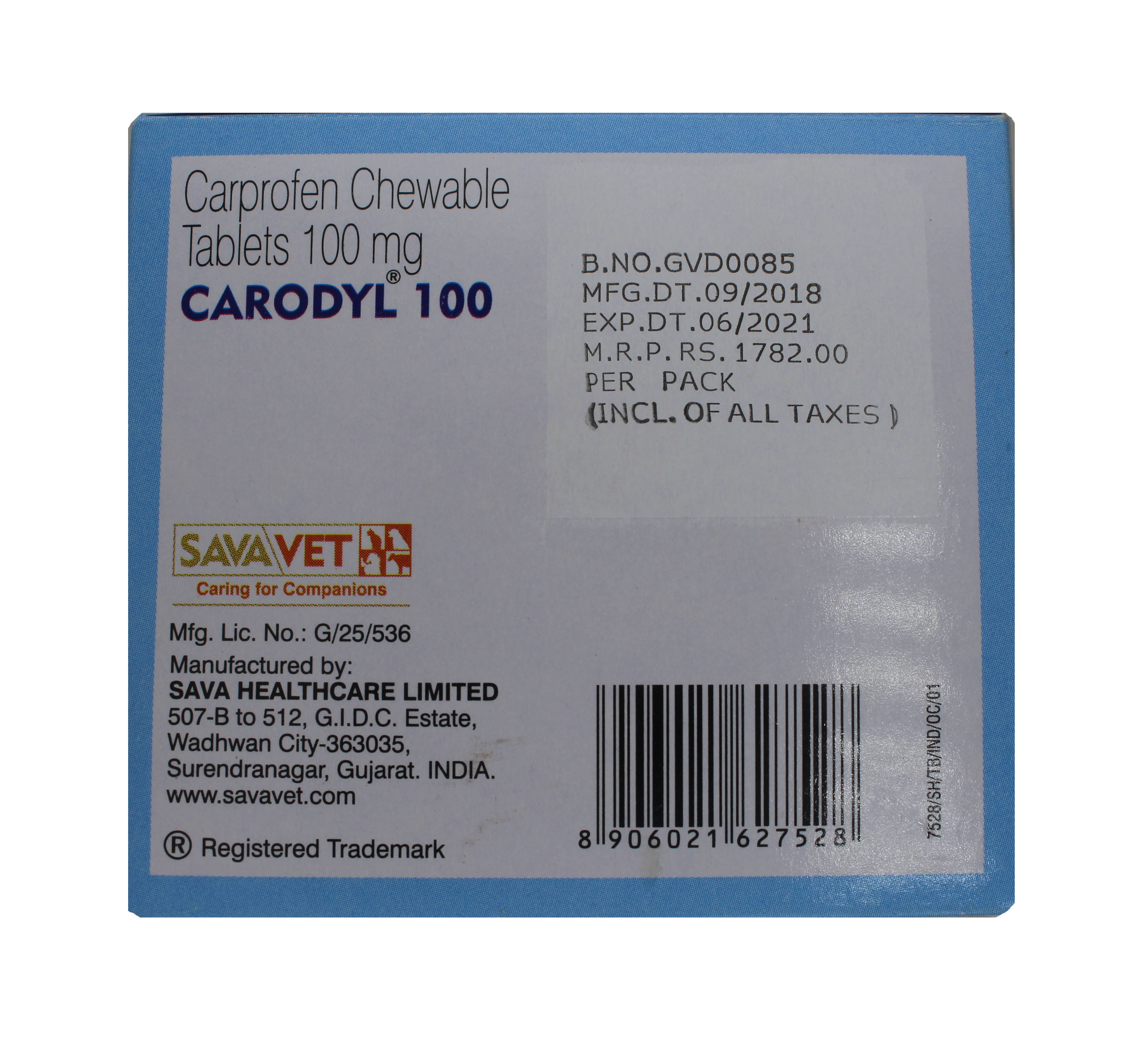 CARODYL 100MG (6 TABLETS)-CARPROFEN 100MG