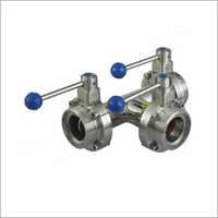 3 Way Butterfly Valve - Durable Stainless Steel, 2 Inch Size, Efficient Flow Control - High Performance Design For Industrial Applications